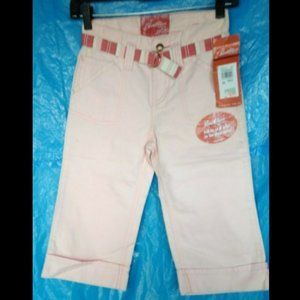 Levi's 24" Waist Sz 10 Girl Pink Cuffed Capri Pant
